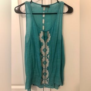 THML L patterned Turquoise tank